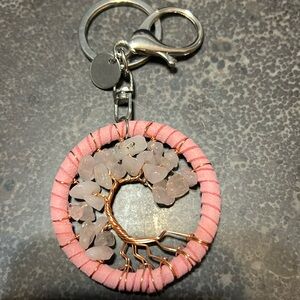Dreamcatcher Keychain - I have Rose Quartz or Jade.